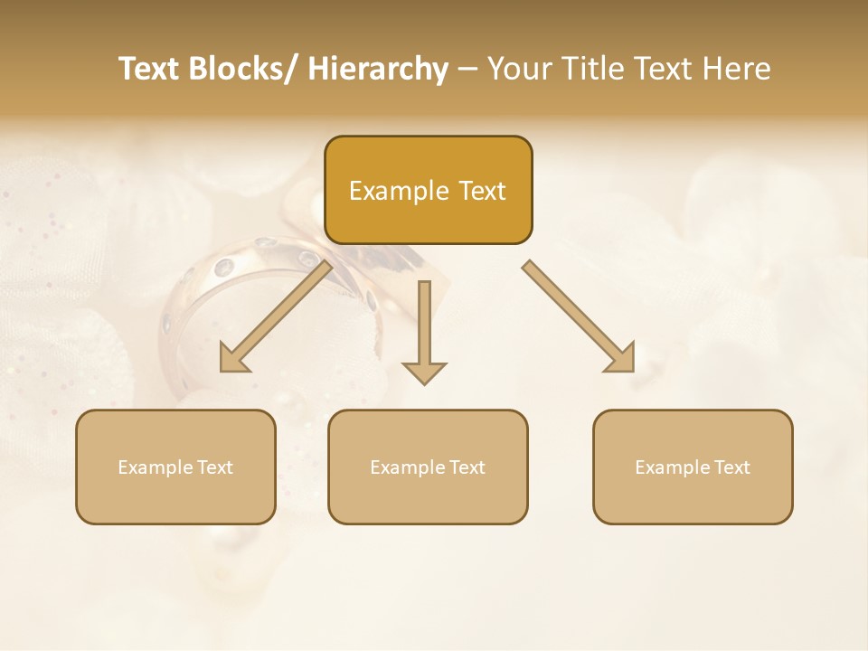 Golden Wedding Background Flowers PowerPoint Template