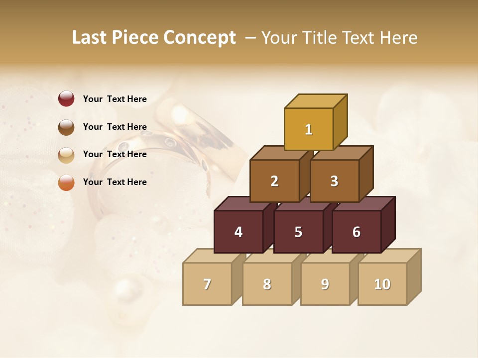 Golden Wedding Background Flowers PowerPoint Template