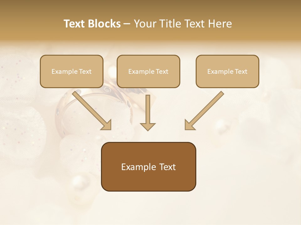 Golden Wedding Background Flowers PowerPoint Template