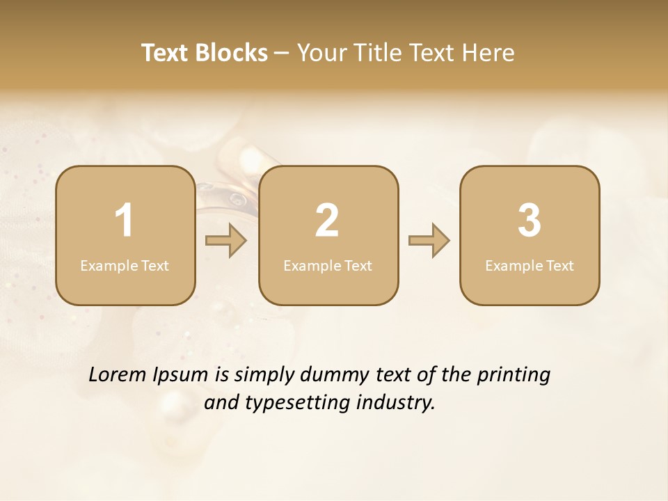 Golden Wedding Background Flowers PowerPoint Template