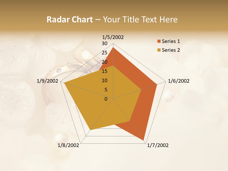 Golden Wedding Background Flowers PowerPoint Template