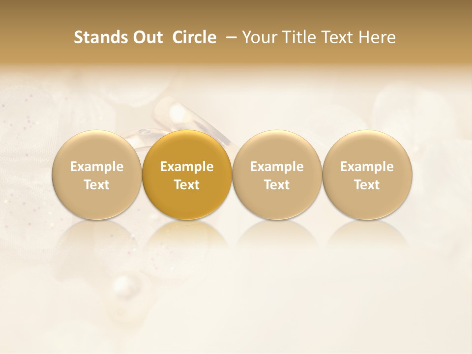 Golden Wedding Background Flowers PowerPoint Template