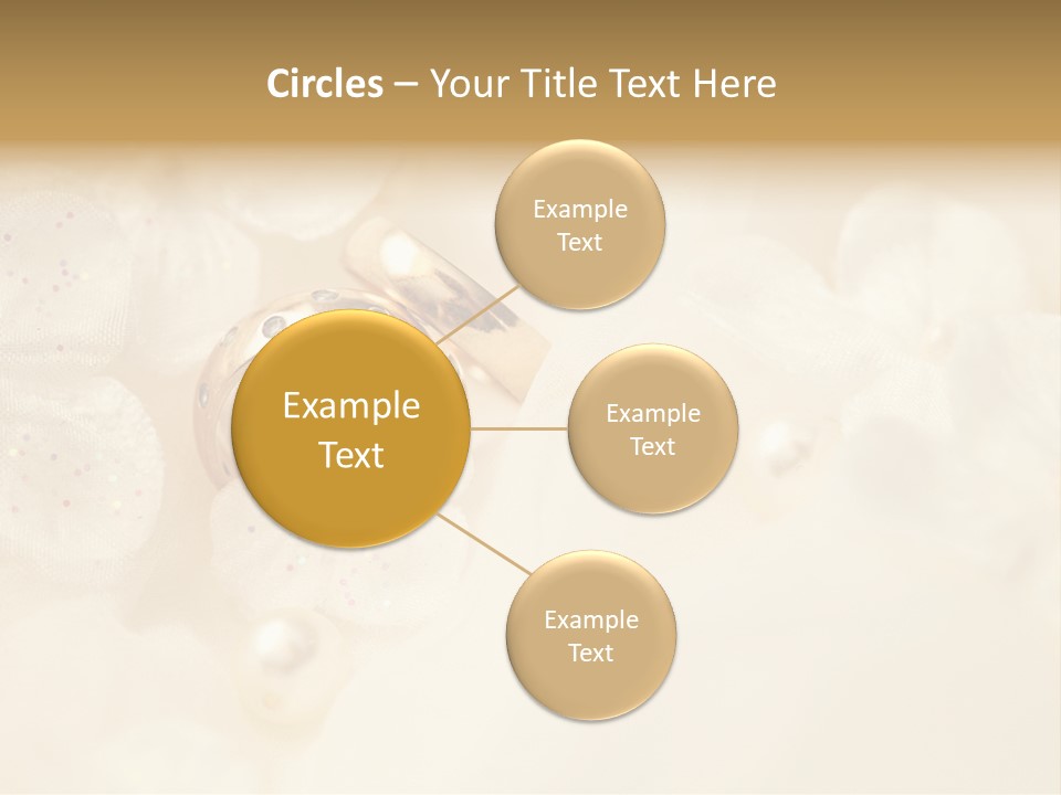 Golden Wedding Background Flowers PowerPoint Template