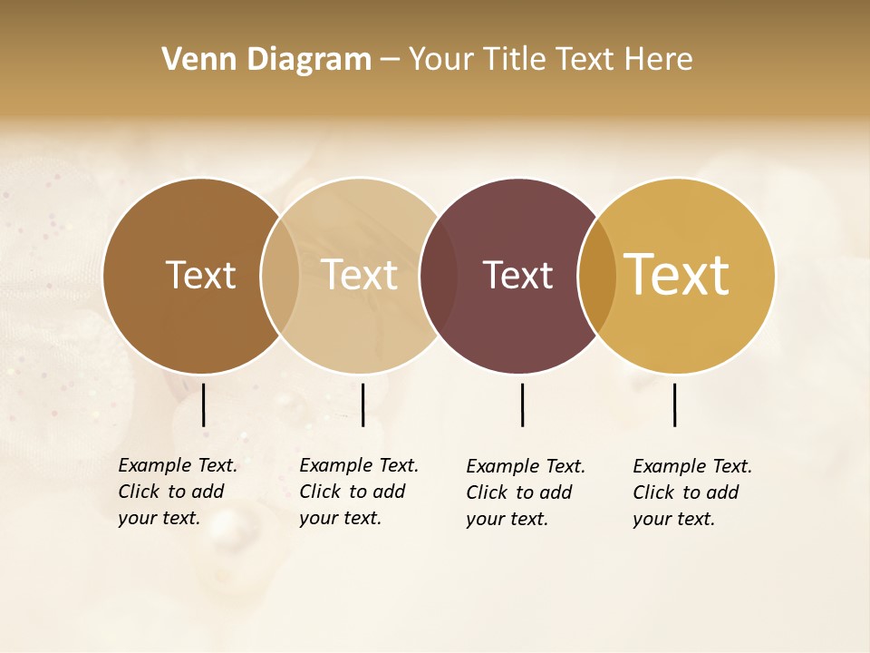 Golden Wedding Background Flowers PowerPoint Template