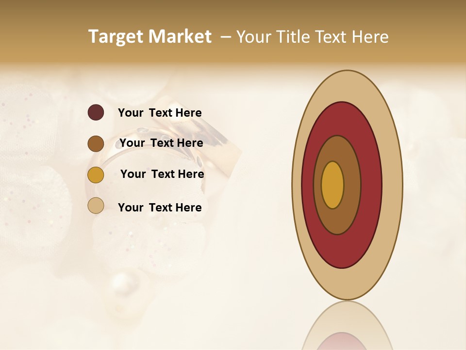 Golden Wedding Background Flowers PowerPoint Template