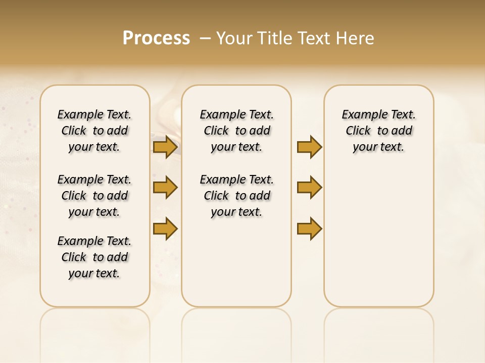Golden Wedding Background Flowers PowerPoint Template