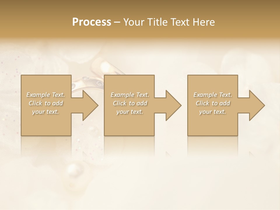 Golden Wedding Background Flowers PowerPoint Template