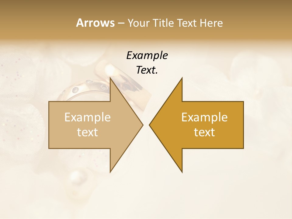 Golden Wedding Background Flowers PowerPoint Template