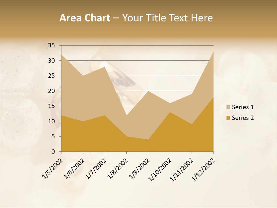 Golden Wedding Background Flowers PowerPoint Template