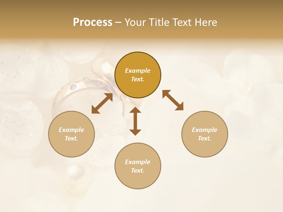 Golden Wedding Background Flowers PowerPoint Template