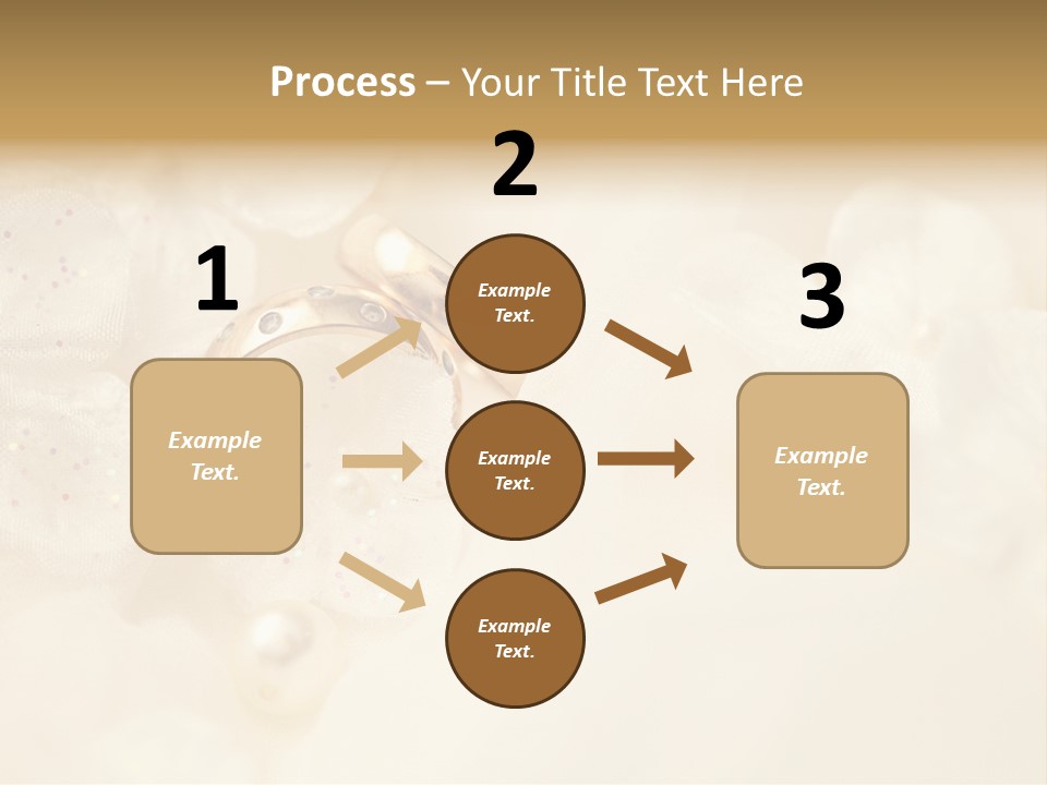 Golden Wedding Background Flowers PowerPoint Template