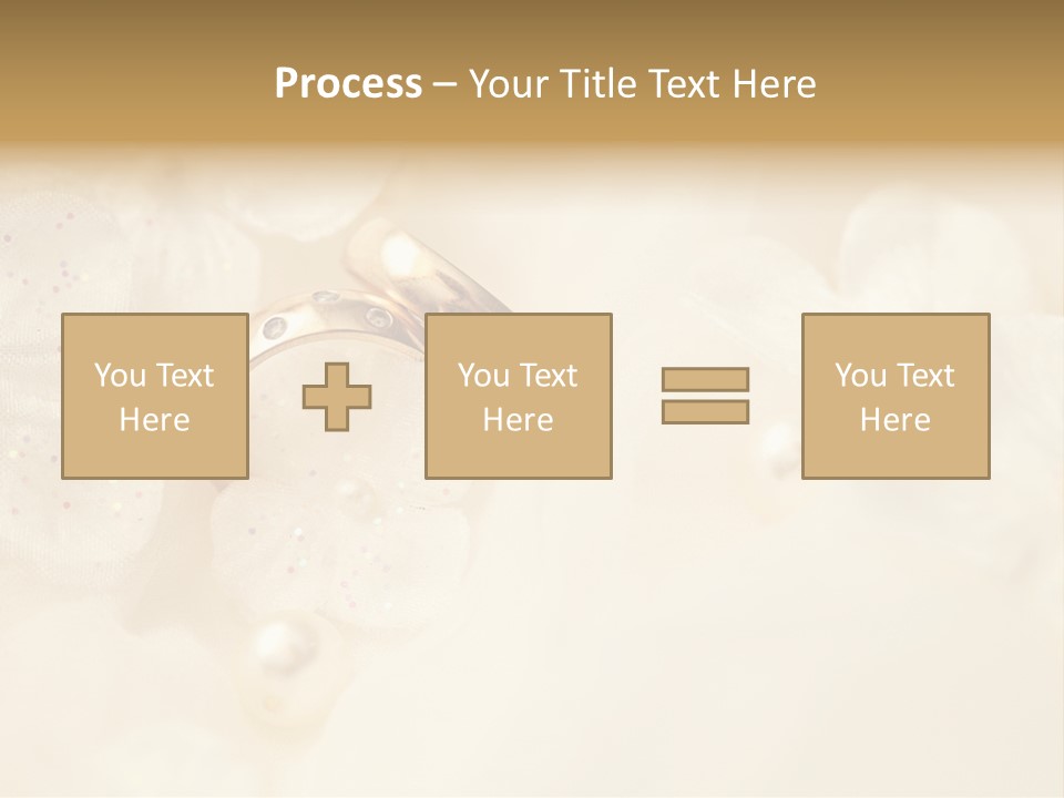 Golden Wedding Background Flowers PowerPoint Template