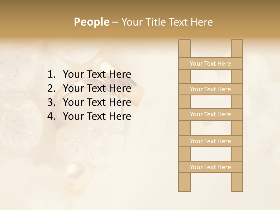 Golden Wedding Background Flowers PowerPoint Template