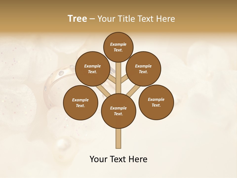 Golden Wedding Background Flowers PowerPoint Template