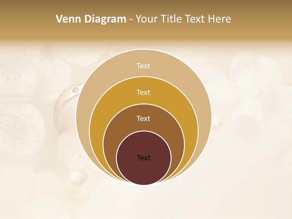 Golden Wedding Background Flowers PowerPoint Template