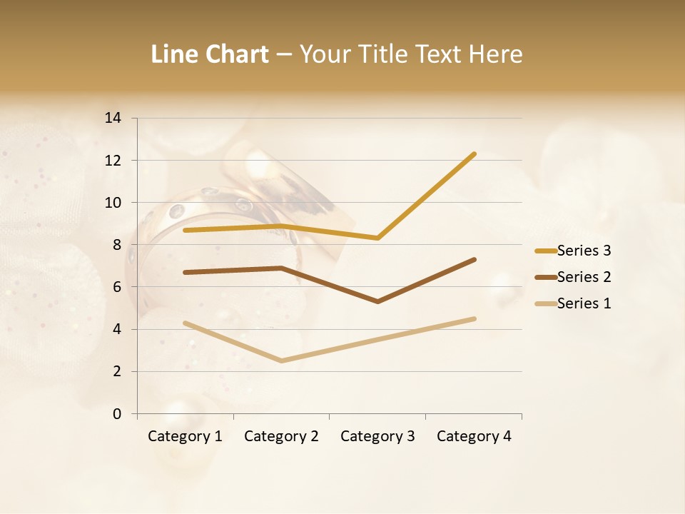Golden Wedding Background Flowers PowerPoint Template