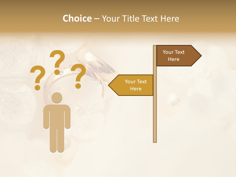 Golden Wedding Background Flowers PowerPoint Template