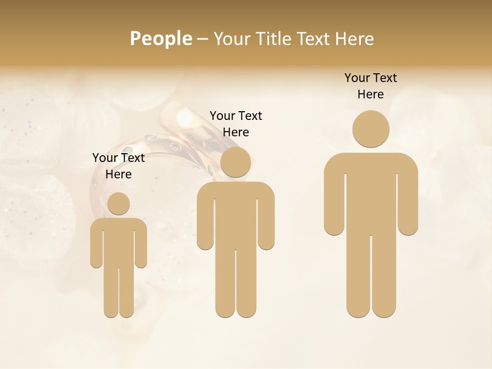 Golden Wedding Background Flowers PowerPoint Template