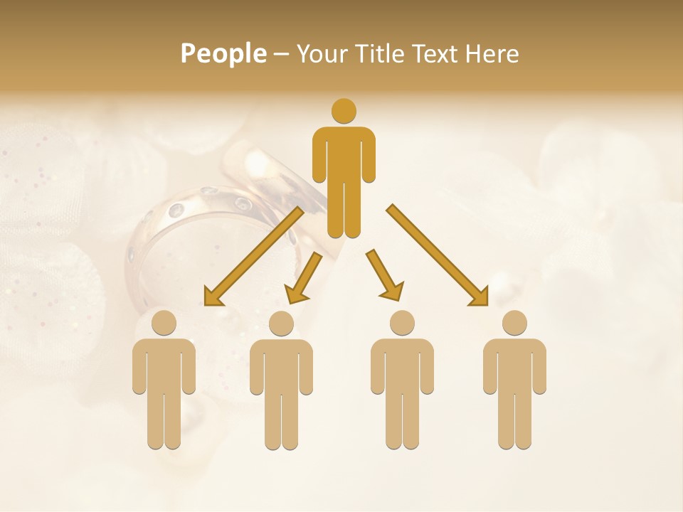 Golden Wedding Background Flowers PowerPoint Template