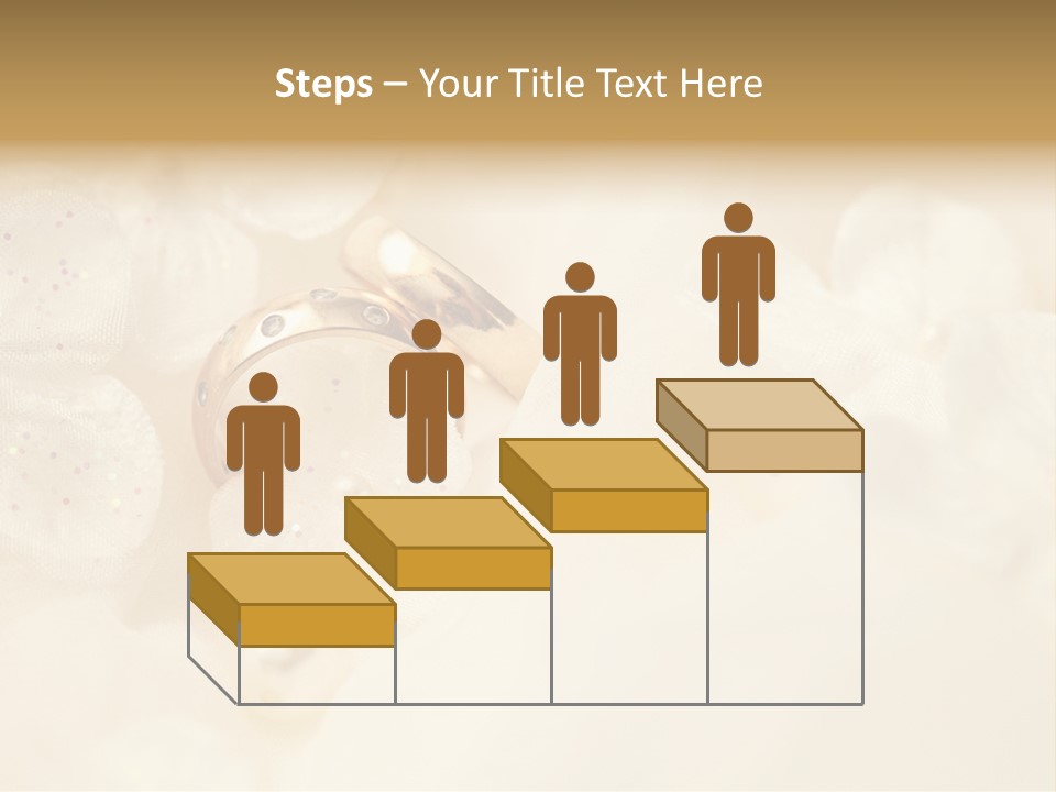 Golden Wedding Background Flowers PowerPoint Template