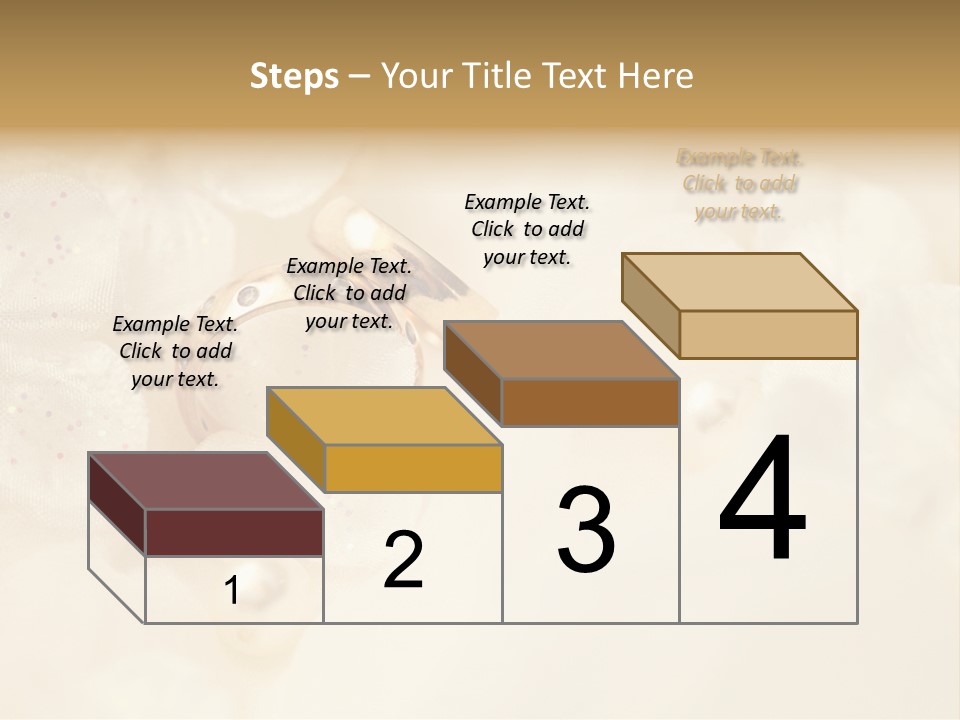 Golden Wedding Background Flowers PowerPoint Template