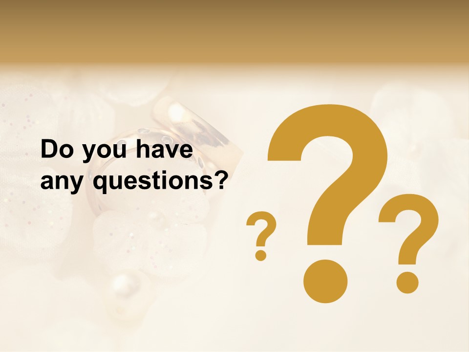 Golden Wedding Background Flowers PowerPoint Template