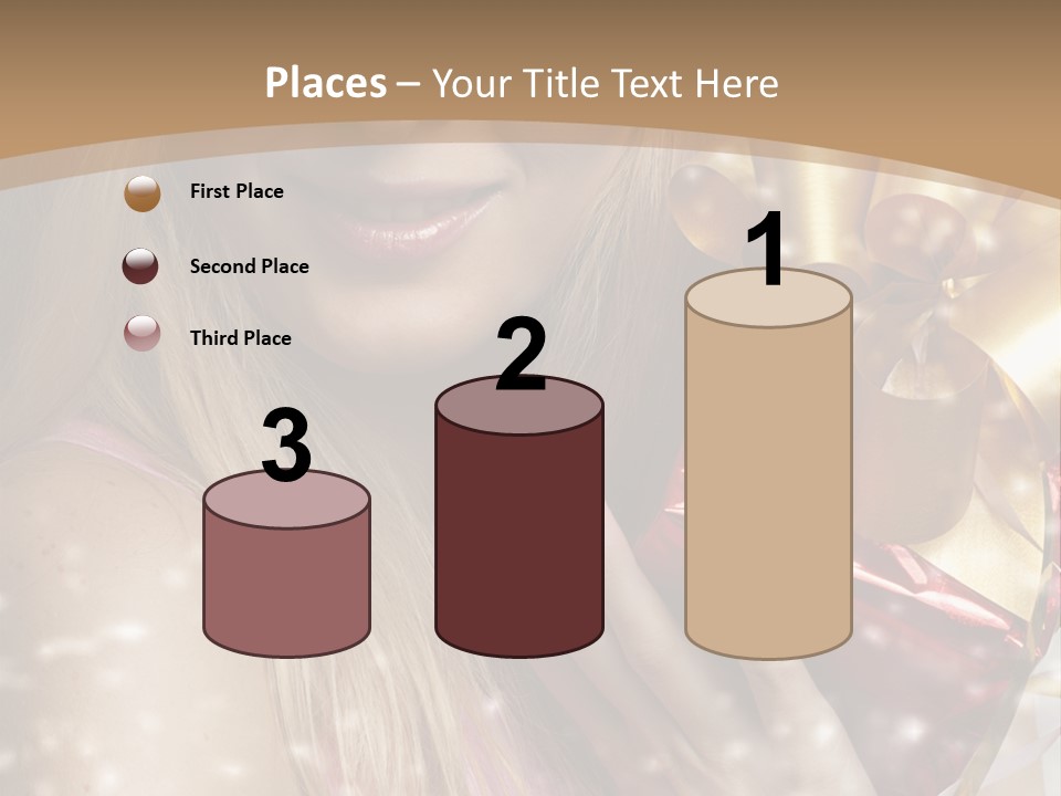 Model Snow Girl PowerPoint Template