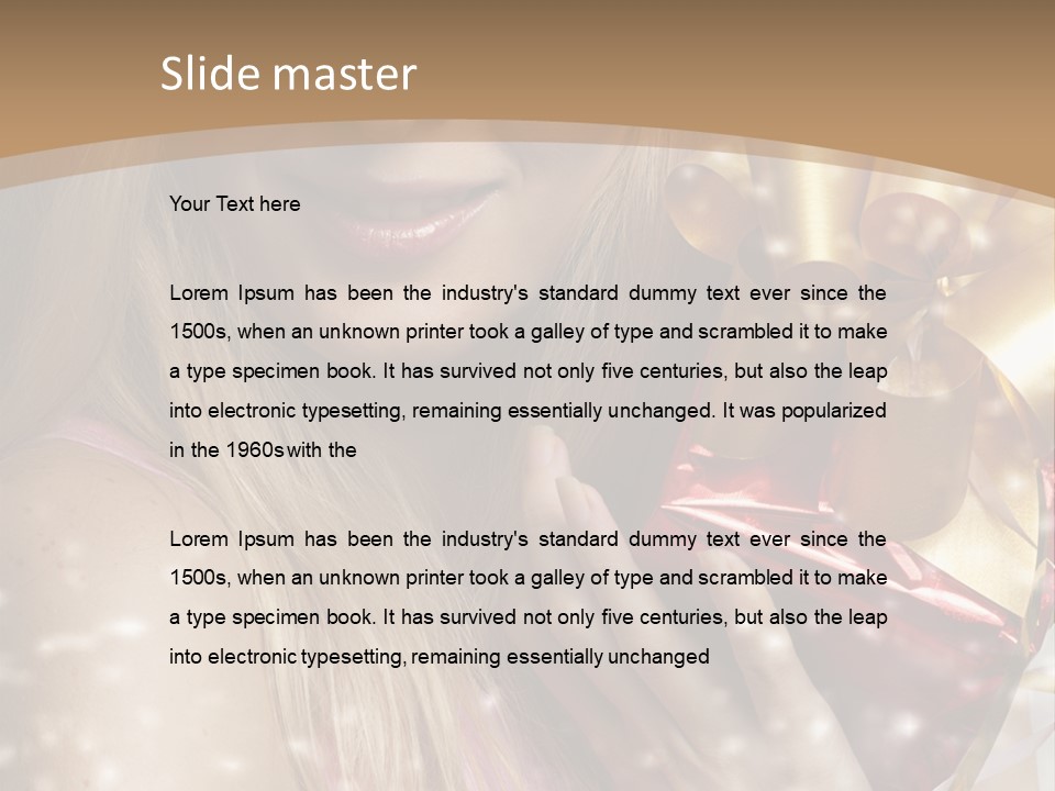 Model Snow Girl PowerPoint Template