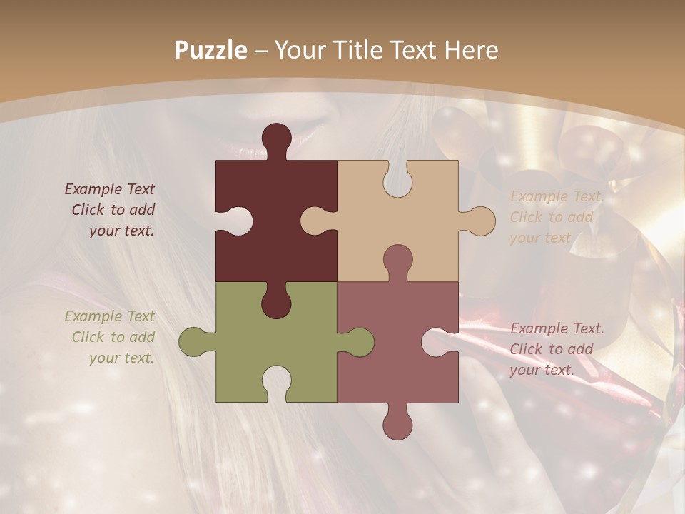 Model Snow Girl PowerPoint Template