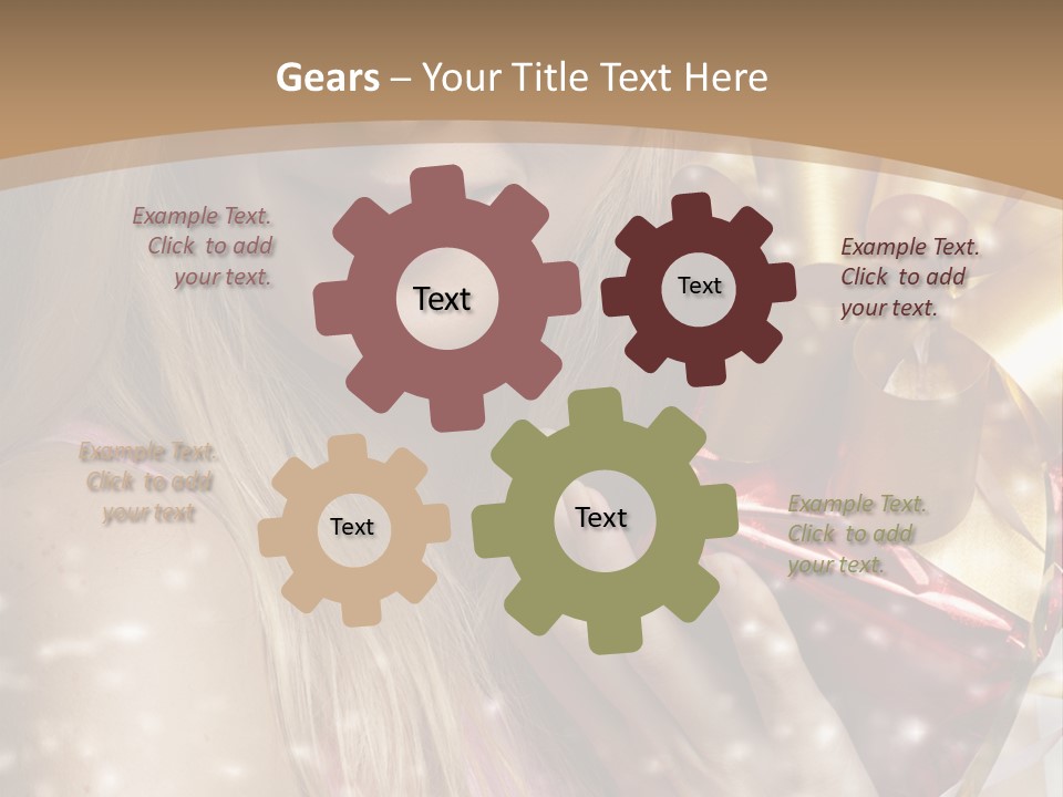 Model Snow Girl PowerPoint Template