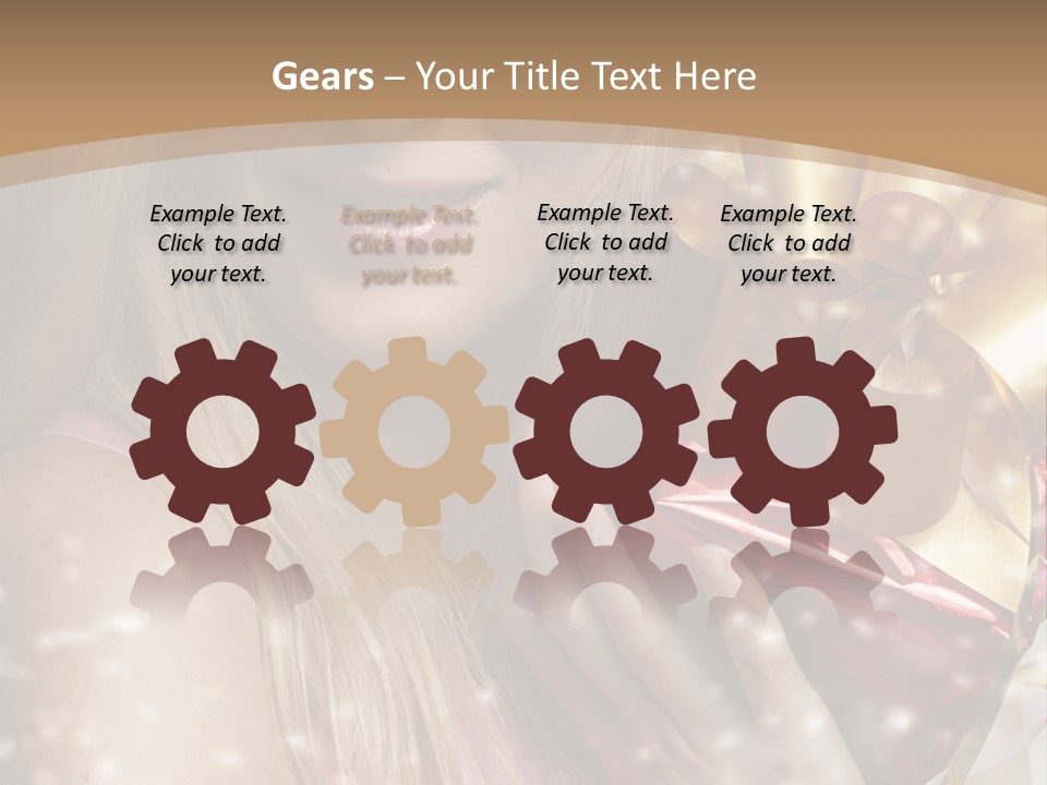 Model Snow Girl PowerPoint Template