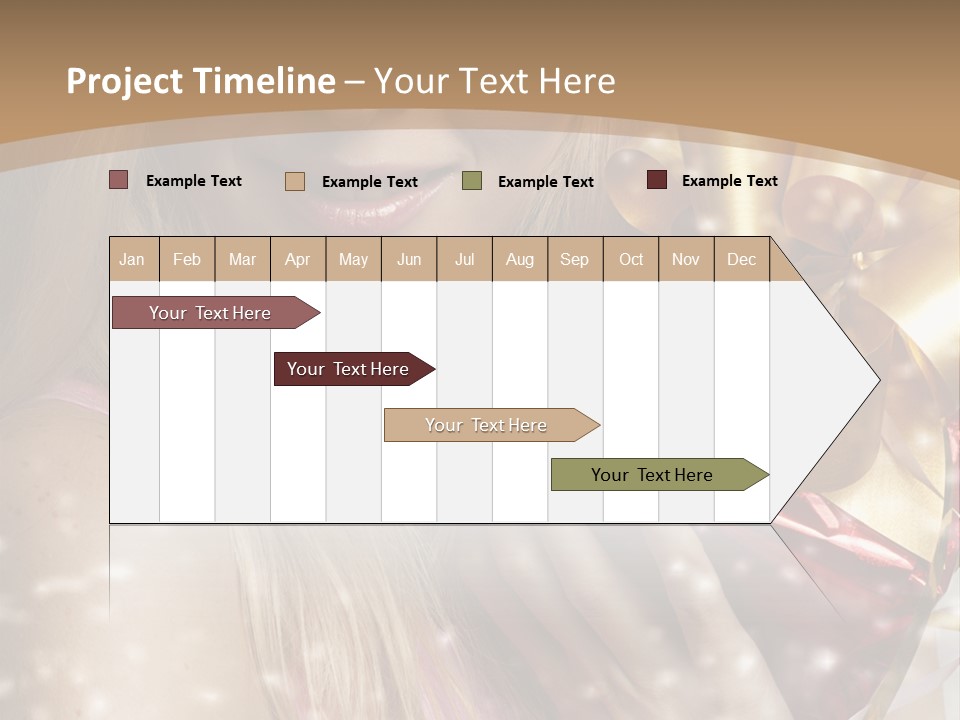 Model Snow Girl PowerPoint Template