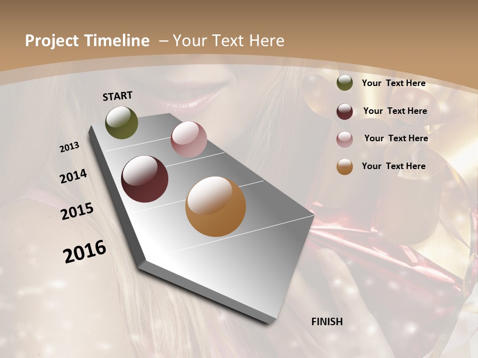 Model Snow Girl PowerPoint Template