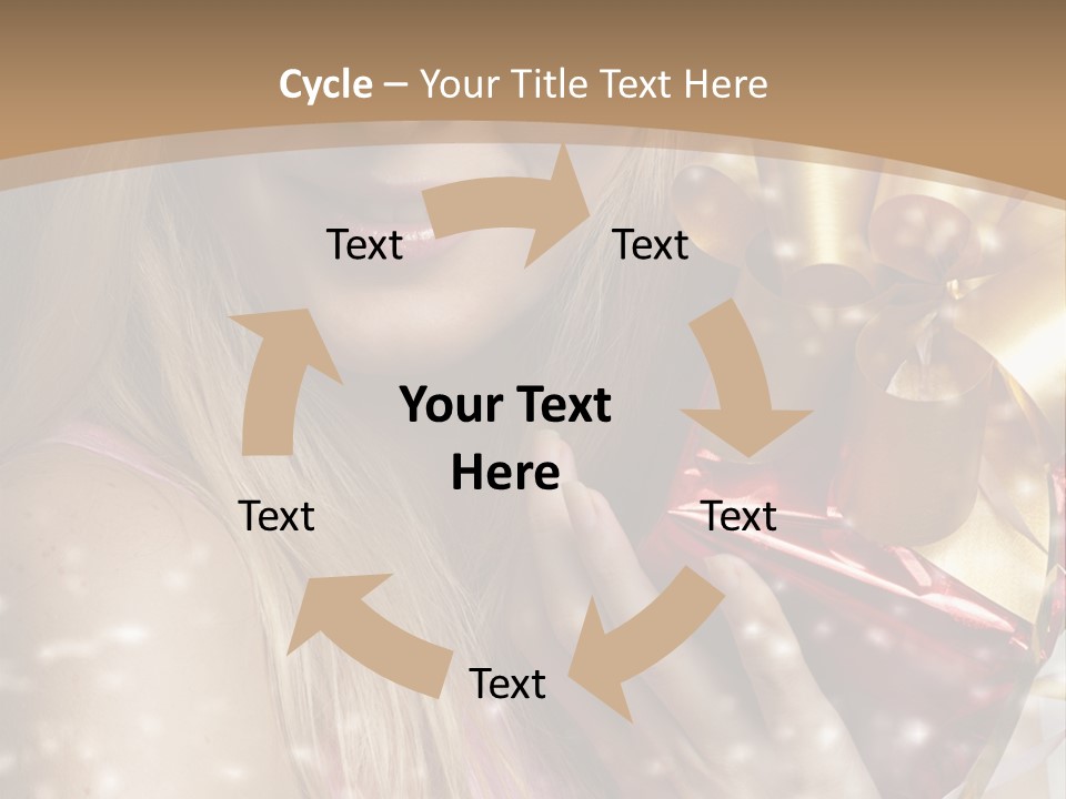 Model Snow Girl PowerPoint Template