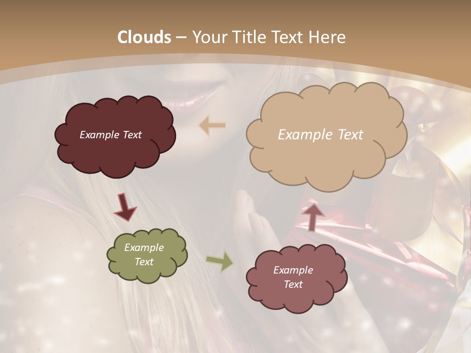Model Snow Girl PowerPoint Template
