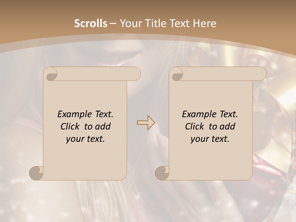 Model Snow Girl PowerPoint Template