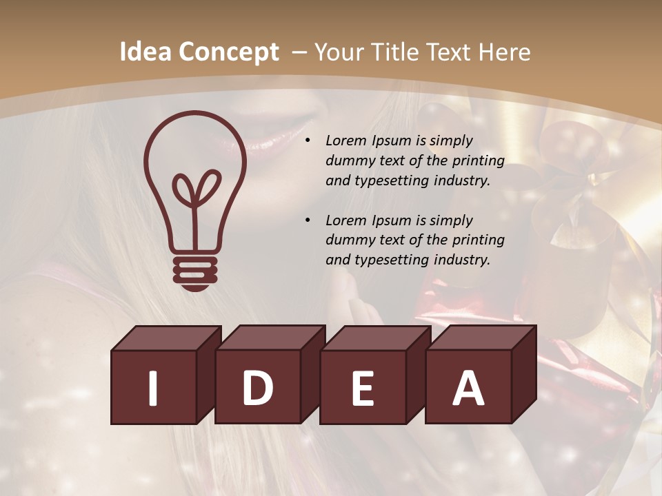 Model Snow Girl PowerPoint Template