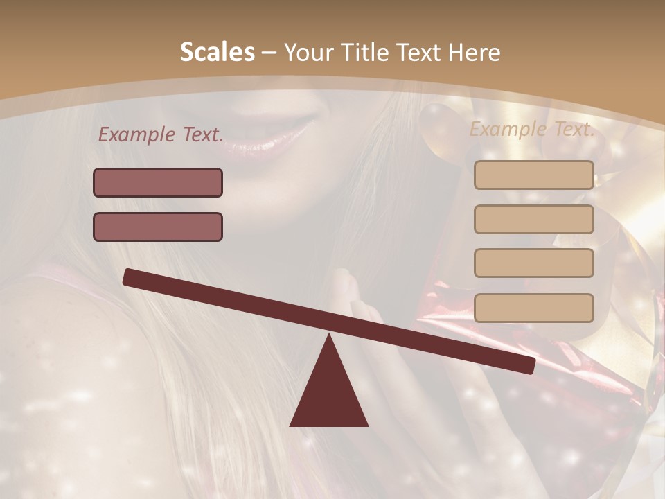 Model Snow Girl PowerPoint Template