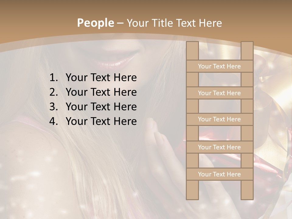 Model Snow Girl PowerPoint Template