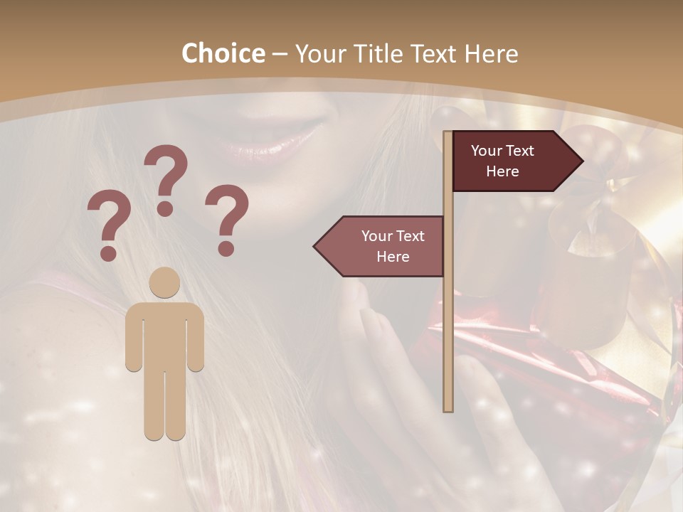 Model Snow Girl PowerPoint Template