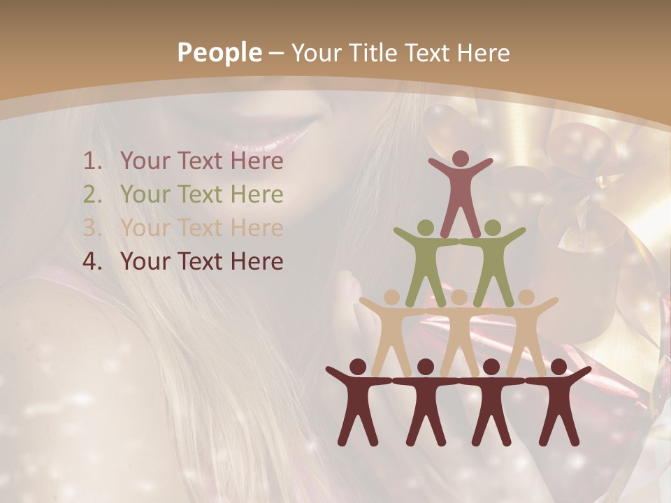 Model Snow Girl PowerPoint Template