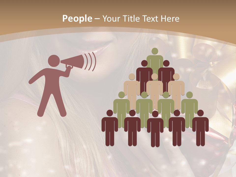 Model Snow Girl PowerPoint Template