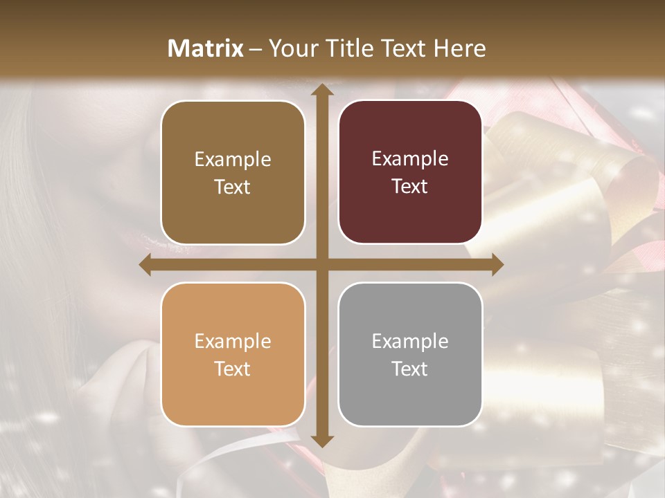 Gold Beauty Flakes PowerPoint Template