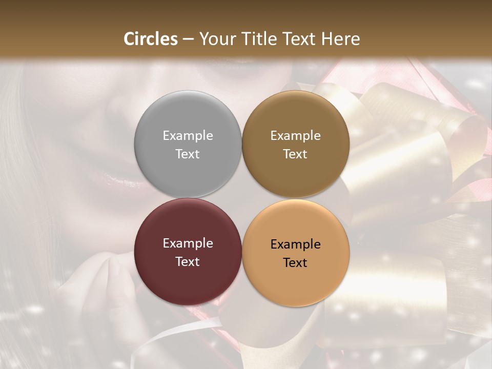 Gold Beauty Flakes PowerPoint Template