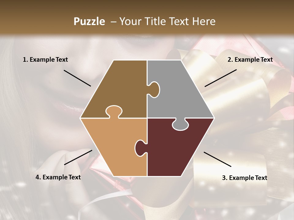 Gold Beauty Flakes PowerPoint Template