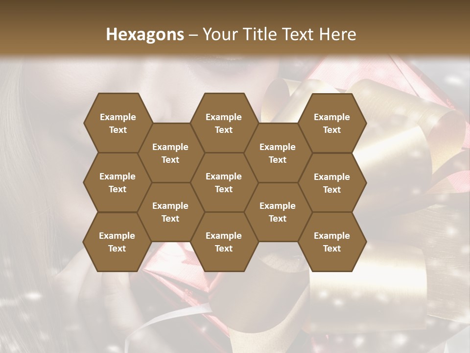 Gold Beauty Flakes PowerPoint Template