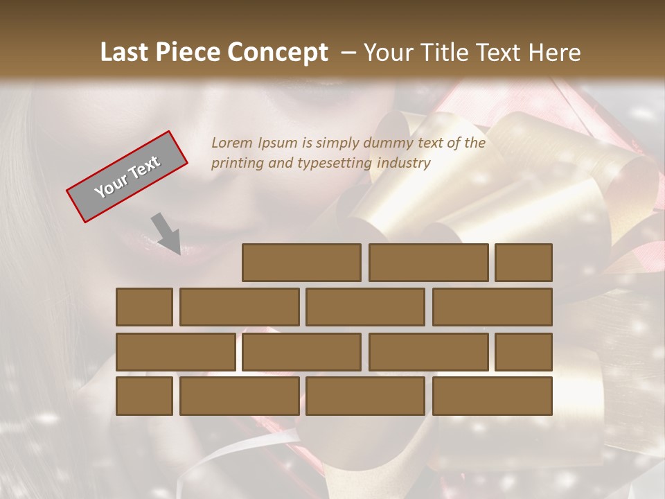 Gold Beauty Flakes PowerPoint Template