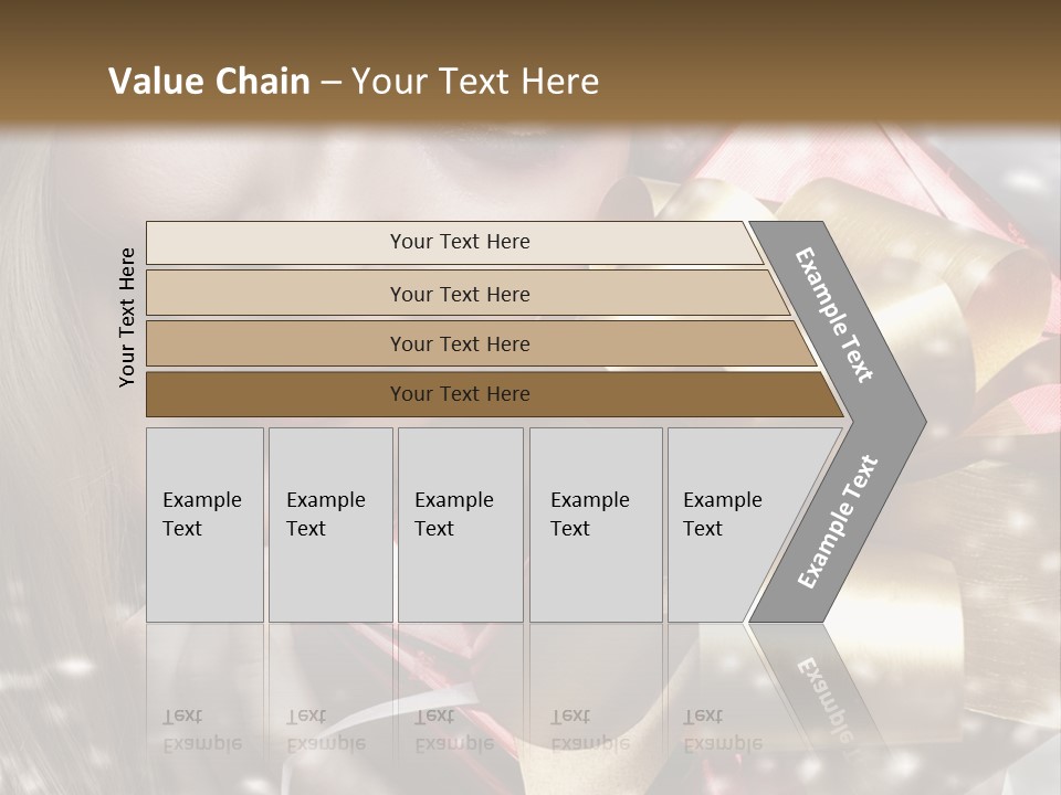 Gold Beauty Flakes PowerPoint Template