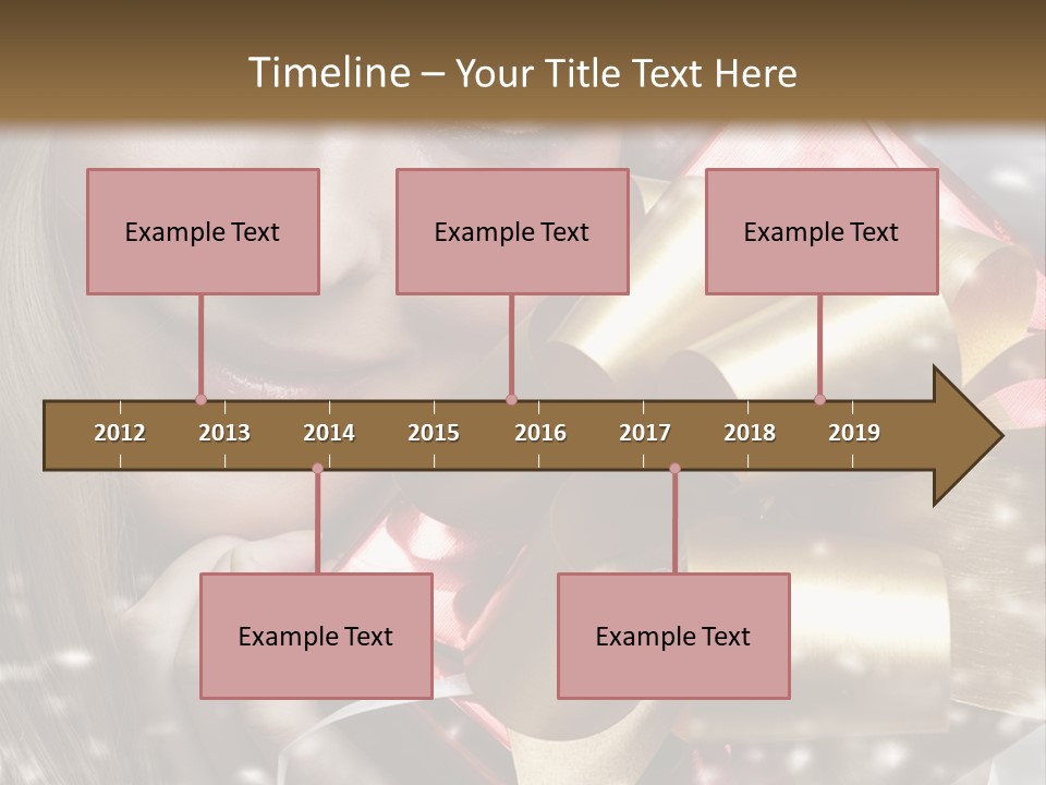 Gold Beauty Flakes PowerPoint Template