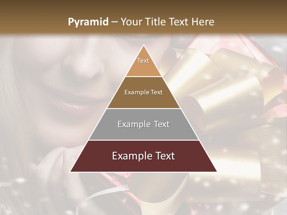 Gold Beauty Flakes PowerPoint Template